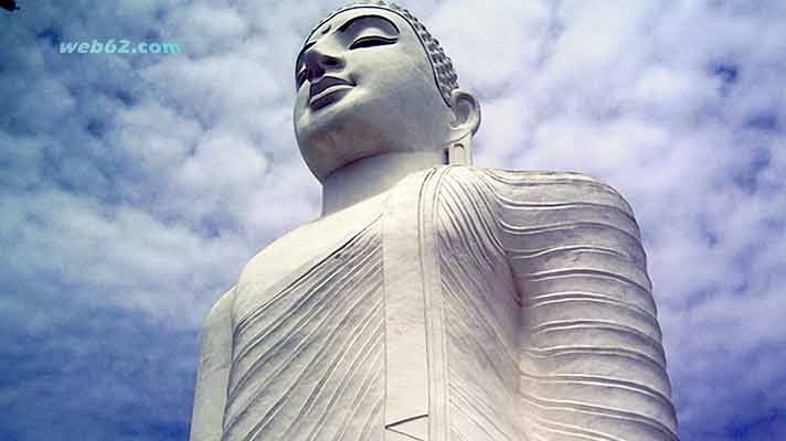 White Buddha Monument in Kandy, Sri Lanka