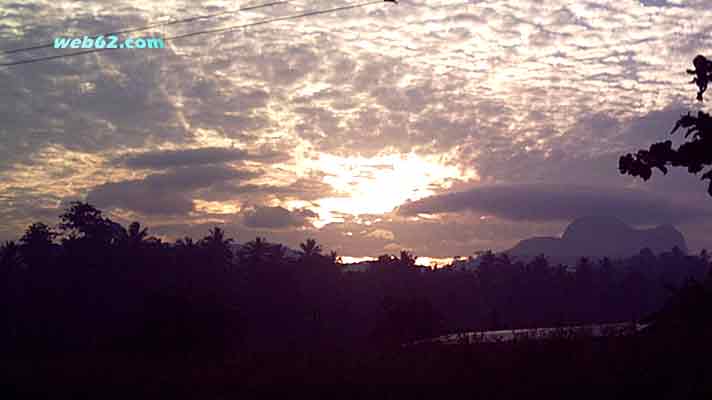 Scenic view from a train in Sri Lanka Train in Sri Lanka
