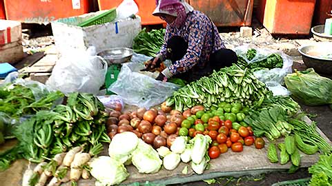 photo fruit market in Phnom Penh