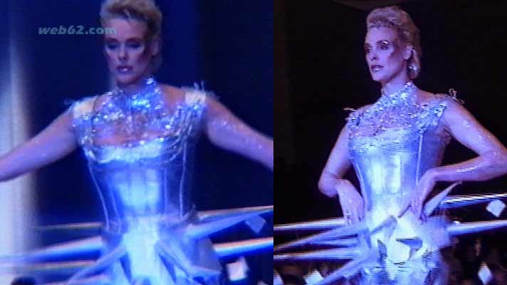 Photo Brigitte Nielsen on the catwalk