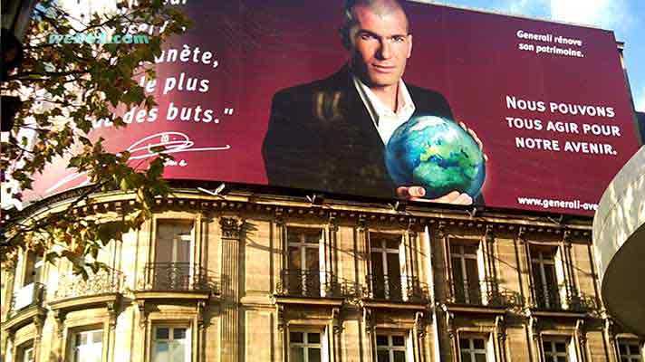 Zinedine Zidane on Avenue des Champs-Elysees