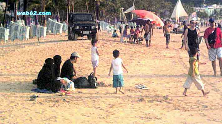 Phuket Burkhas on Patong Beach, Thailand