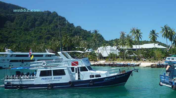 Phi Phi Islands harbor near Phuket, Thailand