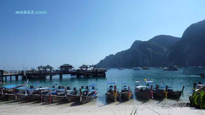 Phi Phi Islands harbor near Phuket, Thailand
