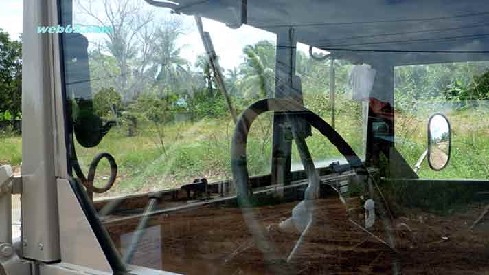 Photo from an old Police truck in Cambodia Police truck in Cambodia