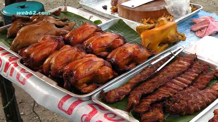 Meat at the Kamala food market in Phuket