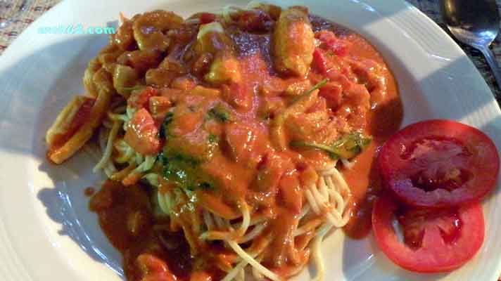Seafood Pasta in Phuket, Thailand