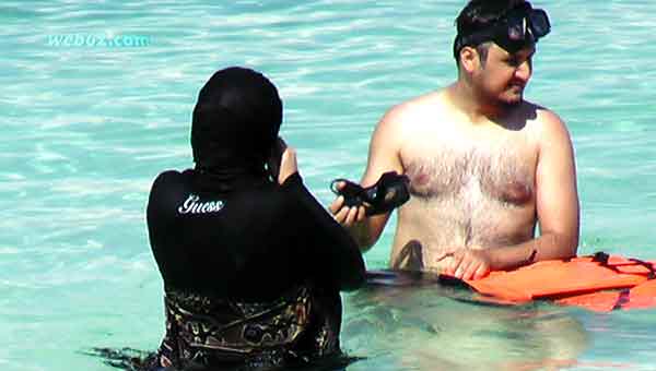 Muslim girl in the Khai Islands, Phuket, Thailand
