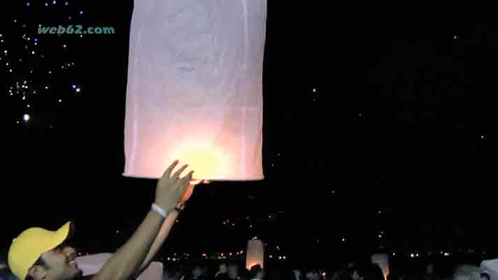 photo from the Loy Krathong in Phuket, Thailand