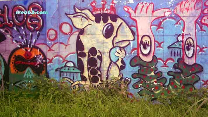 Photo from a Graffiti wall in Phuket, Thailand Graffiti in Phuket, Thailand
