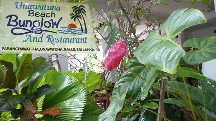 Beach Bungalow guesthouse in Unawatuna, Sri Lanka
