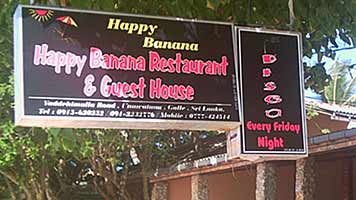 Photo from the Happy Banana Beach club in Unawatuna, Sri Lanka Happy Banana Beach club in Unawatuna, Sri Lanka
